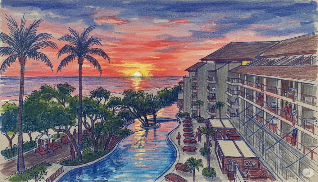 Bali Resort Illustration